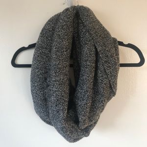 Charcoal Gray Knit Infinity Scarf